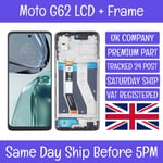 Motorola Moto G62 5G XT2223 LCD Screen Display Touch Digitizer Assembly+Frame