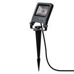 LEDVANCE Endura Flood Spike LED | Projecteur Piquet Extérieur | Gris foncé | 10 Watts - 800 Lumens | Blanc Chaud 3000K | Etanche IP65