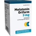 Melatonin Orifarm Filmdragerad tablett 3 mg Melatonin 10 styck