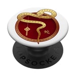 Zen Taiji Lucky Money Red Pocket Snake Year Pj ART ON BACK PopSockets Adhesive PopGrip