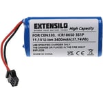 Batterie compatible avec Ecovacs CEN330, CR330, CR333 aspirateur, robot électroménager (3400mAh, 11,1V) - Remplacement pour ICR18650 3S1P - Extensilo