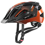 uvex Quatro - Casque de Vtt sûr pour Hommes et Femmes - Réglage de la Taille Individuel - Visière Réglable - Titan - Orange - 56-60 cm