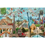 Puzzle 5000 pieces Carte Postale des Monuments, Adultes et enfants des 14 ans...