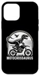 Coque pour iPhone 12 mini Motocrossaurus Motocross Dirt Bike Rider Moto Biker