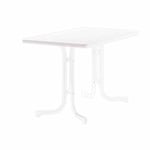 Sieger 133/W Table de Jardin Acier Blanc 115 x 70 x 72 cm