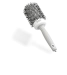 Olivia Garden Expert Blowout Shine – Blanc & Gris - 55 - Brosse ronde en céramique antistatique pour brushing brillant et sans frisottis