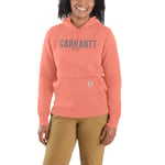 Carhartt midweight graphic tröja, Dam, Hibiscus heather, XS