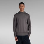 Premium Core Mock Knitted Sweater - Grey - Men