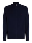 Pima Org Ctn Cashmere Zip Thru Navy Tommy Hilfiger