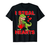 Kids I Steal Hearts Trex Dino Baby Boy Valentines Day Toddle T-Shirt