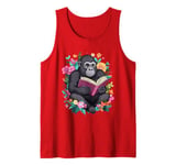 Flowers Gorilla Valentines Day Graphic Funny Tank Top