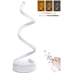 Lampe de Bureau led en métal avec télécommande et variateur d'intensité et 2 Niveaux de Couleur Blanc Chaud