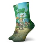 LREFON Chaussettes de Compression la légende de Zelda Anime Chaussettes équipage drôle décontracté Unisexe Impression Cheville Sport Chaussette