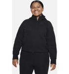 Nike Older Kids' (girls') Full-zip Hoodie (extended Size) Sportswear Tech Fleece Urheilu BLACK/BLACK/BLACK