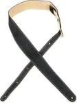 Fender Road Worn Distressed Leather Guitar Strap - (Black/Brown) Black