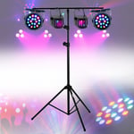 Lumières soirées 4 jeux compacts et puissants, 1 Portique robuste - PA DJ SONO MIX LED Soirée anniversaire mariage, Bar Disco