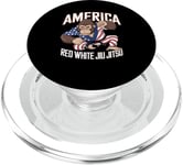 USA Gorilla Jiu Jitsu Red White Jiu Jitsu PopSockets PopGrip pour MagSafe