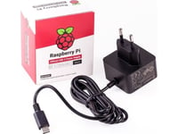 Raspberry Pi - Strömadapter - Ac 115/230 V - Svart - För Raspberry Pi 4 Model B