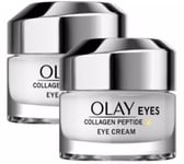 2 X Olay Eyes Collagen Peptide 24 Eye Cream 15 ml