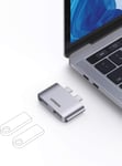 Hub USB C vers 2 Ports USB 3.1 10Gbps Super Vitesse Transfert Adaptateur USB C en Aluminium Compatible avec Macbook Pro Air M2 M1