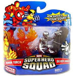 Marvel Super Hero Squad Human Torch & Silver Surfer 3-Inch Mini Figure 2 Pack