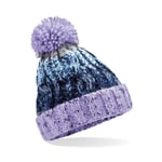 Beechfield Junior Corkscrew Pom Pom Beanie - Electric Grey / One Size