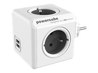 Allocacoc PowerCube Original USB Type E, Sisätila, Tyyppi E, Harmaa, CE, 4 AC-pistorasia(a), 16 A