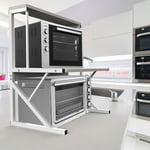 Hofuton Support de Four à Micro-Ondes Étagère de Rangement pour Micro-Ondes Multifonction Etagère de Stockage Étagère de Cuisine Support Tablette