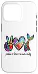 Coque pour iPhone 16 Pro Peace Love and Mermaids Cute Mermaid Amoureuse Fille