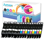 Lot de 15 cartouches jet d'encre type Jumao compatibles pour Canon Pixma MG7750 +Fluo offert