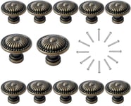 Boutons de Placard Vintage, 12 Pièces Bronze Antique Boutons D'armoire de Tiroir Poignée de Tirage de Meubles Bouton de Cuisine Porte de Matériel Rétro Bronzy Boutons pour Tiroir/Armoire de Porte