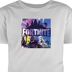 Barn-T-shirt | Bekväm T-shirt för Barn Fortnite grå 9-11 År