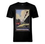 T-Shirt Homme Col Rond Paris New York Paquebot Affiche Poster Vintage Voyage Art Deco 30's