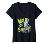 Womens Zombie Walk of Shame - Humorous Halloween Zombie Design V-Neck T-Shirt