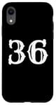 iPhone XR Number 36 in white large bold American west style font Case