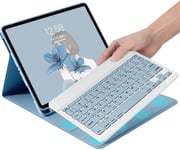 Étui Clavier Pour Ipad Mini 5e Génération Ipad Mini 4 Avec Clavier Bluetooth Détachable Et Porte-Crayon Pour Ipad Mini 5 (Bleu Brume)