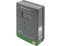 Qoltec Solar Mppt Laddningsregulator Med Temperatursensor 20A |12V / 24V | Lcd | 2 X Usb