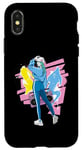 Coque pour iPhone X/XS 80s HipHop Girl Graffiti Boombox DJ 90s Breakdance Dancer
