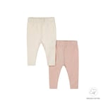 Dirkje white Leggings 2-pack /rosa