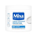 Mixa Expert Peau Sensible - Crème Céramide Protection - Anti-Sécheresse Sévère - Peaux Très Sèches et Fragilisées - Visage, Corps, Mains - Hypoallergénique - Sans Parfum - 400ml