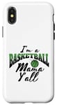 Coque pour iPhone X/XS Southern Moms Cadeau fantaisie pour mère Motif basketball Vert et noir