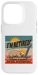 iPhone 14 Pro Sloth treadmill relaxed eyes closed humorous retirement lazy Case