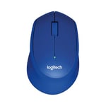Logitech M330 SILENT PLUS Wireless Mouse, 2.4GHz with USB Nano Receiver, 1000 DPI Optical Tracking, 2-year Battery Life, Compatible with PC, Mac, Laptop, Chromebook - Blue