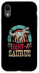 Coque pour iPhone XR Dinosaure pour enfant de 8 ans - 8e anniversaire - Rex Dino Huit Saurus