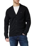 Tommy Hilfiger Men 1985 Cardigan with Buttons, Black (Black), S