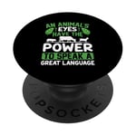 An Animal's Eyes Have The Power To Speak A Great Language PopSockets Adhesive PopGrip