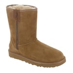 UGG Femme Classic Short Bailey Zip Botte, Chestnut, 36 EU