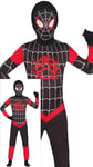 FIESTAS GUIRCA Déguisement Spider Hero Garçons - Tenue Super Spider Rouge et Noir avec Masque et Combinaison - Costume Enfants Garçons - Garçons Âge 10-12 Ans