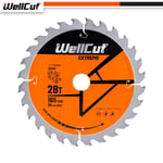 WellCut TCT Saw Blade 165mm x 28T x 20mm Bore Suitable For Makita SP6000, DSP600