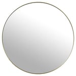 DRW Miroir Mural Rond en métal et arrière en Bois MDF doré 100 x 1,5 cm, INT. 98,5 cm